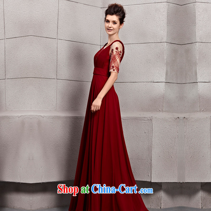 Creative Fox Evening Dress new elegant straps, double-shoulder dress cuff in graphics thin dress red bridal wedding dress evening dress toast serving 30,119 picture color XXL, creative Fox (coniefox), online shopping