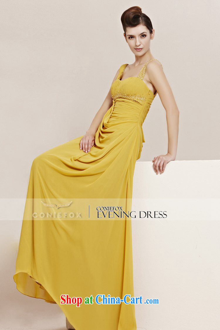 Creative Fox dress straps, double-shoulder wrinkled light drill dress the annual dress stylish banquet yellow elegant evening dress long skirt 30,163 picture color L pictures, price, brand platters! Elections are good character, the national distribution, so why buy now enjoy more preferential! Health