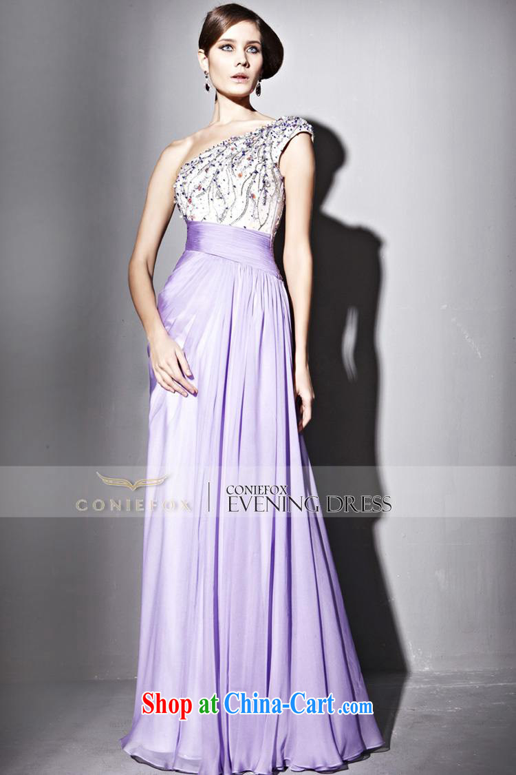 Creative Fox dress the shoulder purple evening dress and elegant luxury dress long fall bridal toast service hospitality service presided over 81,116 dresses light purple XL pictures, price, brand platters! Elections are good character, the national distribution, so why buy now enjoy more preferential! Health