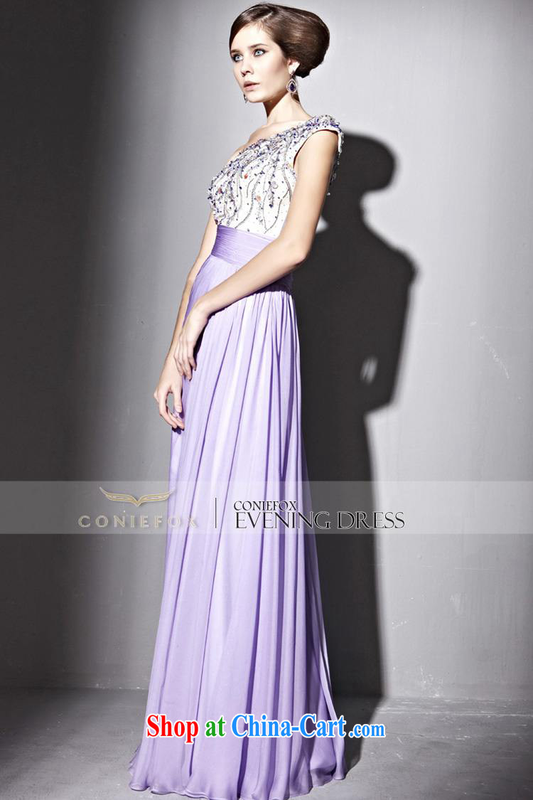 Creative Fox dress the shoulder purple evening dress and elegant luxury dress long fall bridal toast service hospitality service presided over 81,116 dresses light purple XL pictures, price, brand platters! Elections are good character, the national distribution, so why buy now enjoy more preferential! Health
