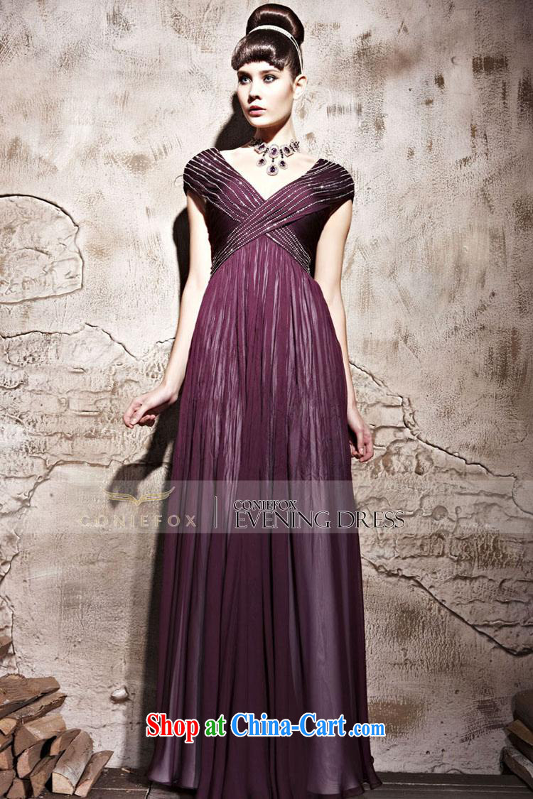 Creative Fox Evening Dress purple package shoulder stylish long dress elegant style deep V dress the wedding banquet evening dress uniform toast long skirt 81,159 picture color XL pictures, price, brand platters! Elections are good character, the national distribution, so why buy now enjoy more preferential! Health