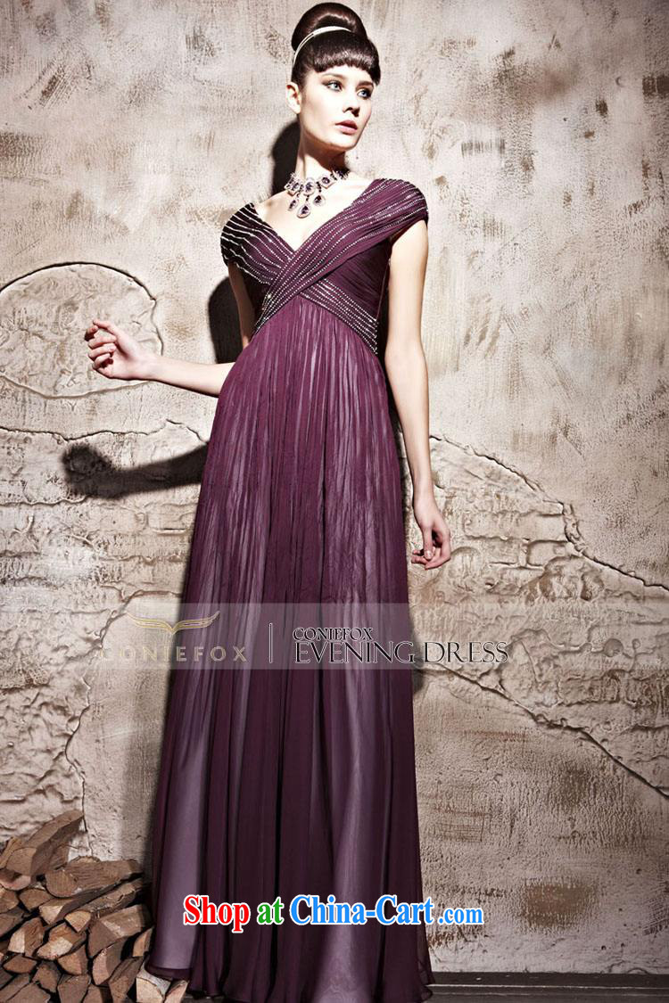 Creative Fox Evening Dress purple package shoulder stylish long dress elegant style deep V dress the wedding banquet evening dress uniform toast long skirt 81,159 picture color XL pictures, price, brand platters! Elections are good character, the national distribution, so why buy now enjoy more preferential! Health