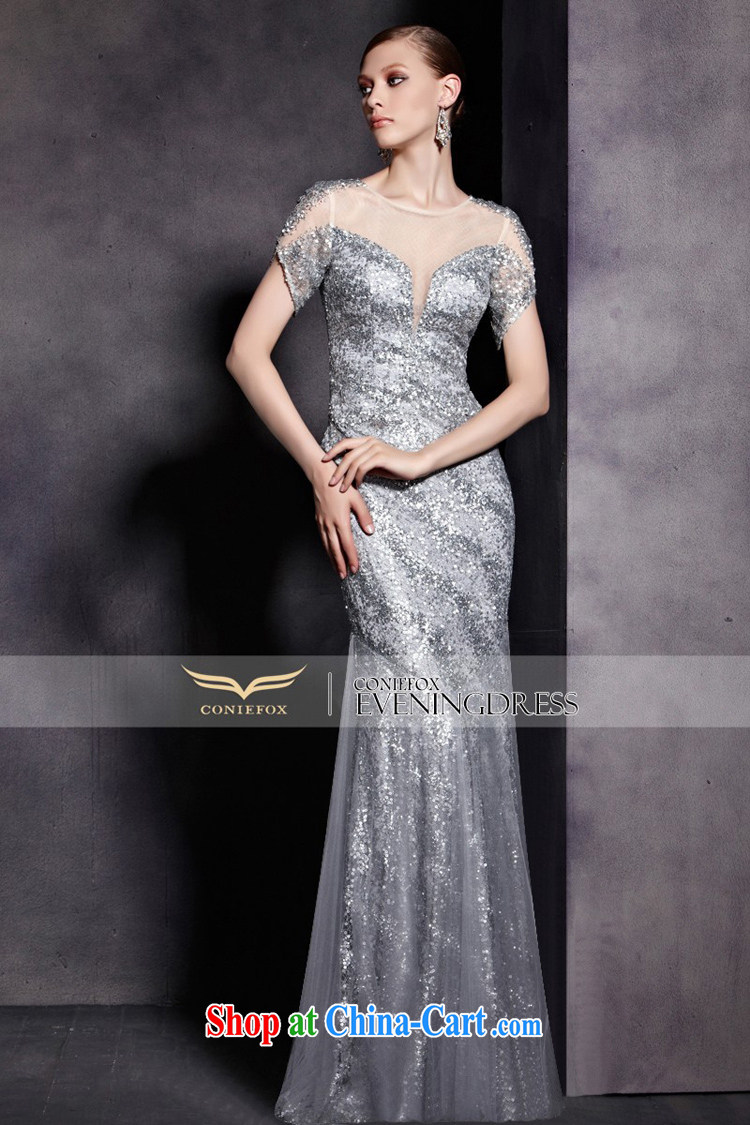 Creative Fox dress upscale luxury silver, banquet dress double-shoulder-length, fall dress Show Exhibition dress presided over 81,836 dresses picture color XXL pictures, price, brand platters! Elections are good character, the national distribution, so why buy now enjoy more preferential! Health