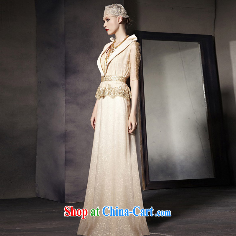 Creative Fox Evening Dress new banquet dress stylish fall dress gold, show long dresses, two-piece dresses presided over 30,508 picture color L, creative Fox (coniefox), shopping on the Internet