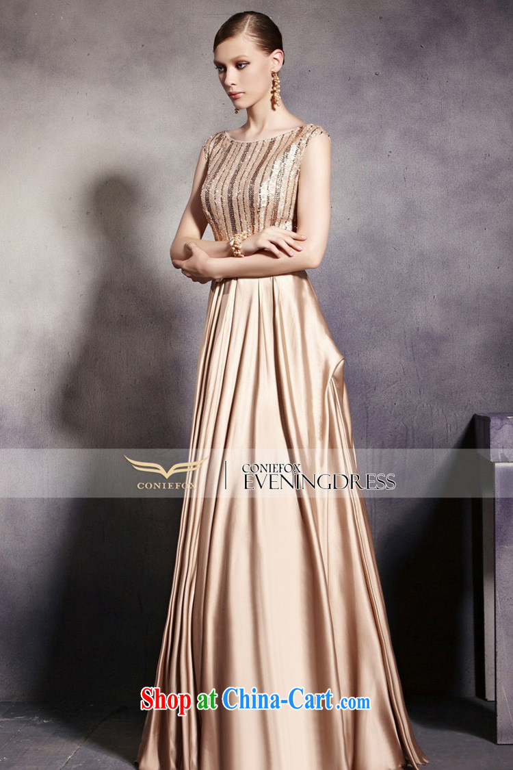 Creative Fox Evening Dress stylish shoulders gold banquet dress classy long chair dress dress evening dress uniform toast bridesmaid dress 30,530 picture color L pictures, price, brand platters! Elections are good character, the national distribution, so why buy now enjoy more preferential! Health