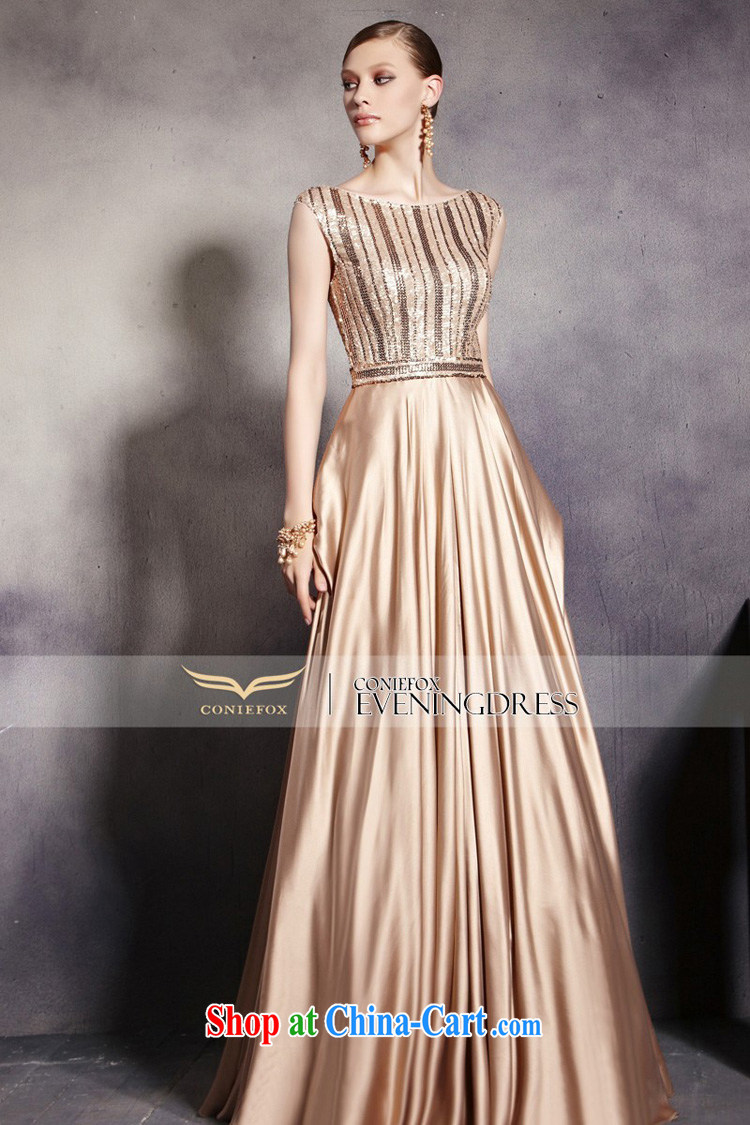 Creative Fox Evening Dress stylish shoulders gold banquet dress classy long chair dress dress evening dress uniform toast bridesmaid dress 30,530 picture color L pictures, price, brand platters! Elections are good character, the national distribution, so why buy now enjoy more preferential! Health