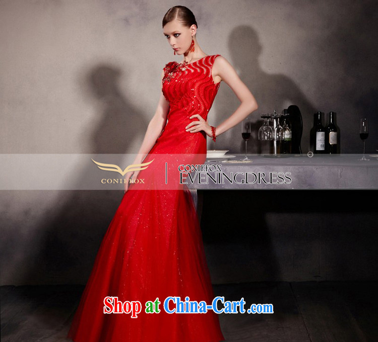 Creative Fox Evening Dress bridal wedding dress evening dress uniform toasting red long fall to dress up the red carpet walk Soo dress skirt 30,562 picture color S pictures, price, brand platters! Elections are good character, the national distribution, so why buy now enjoy more preferential! Health