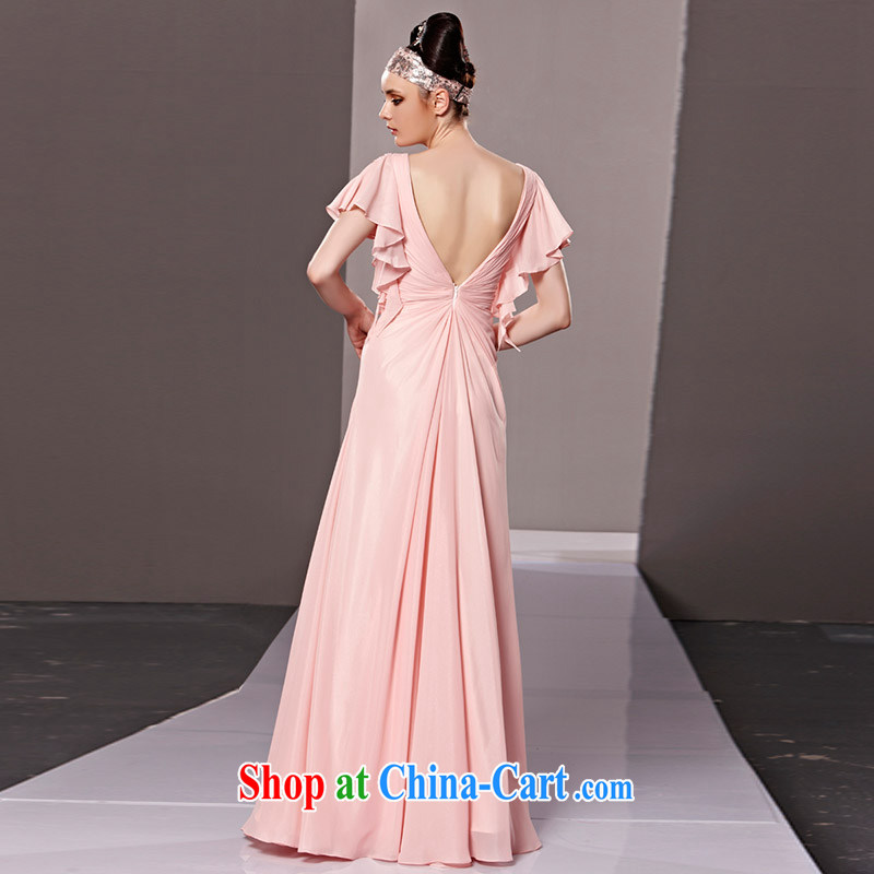 Creative Fox Evening Dress pink bridal wedding dress evening dress bows dress long, deep in Europe V banquet dress the dresses show 81,191 pictures color XXL, creative Fox (coniefox), shopping on the Internet