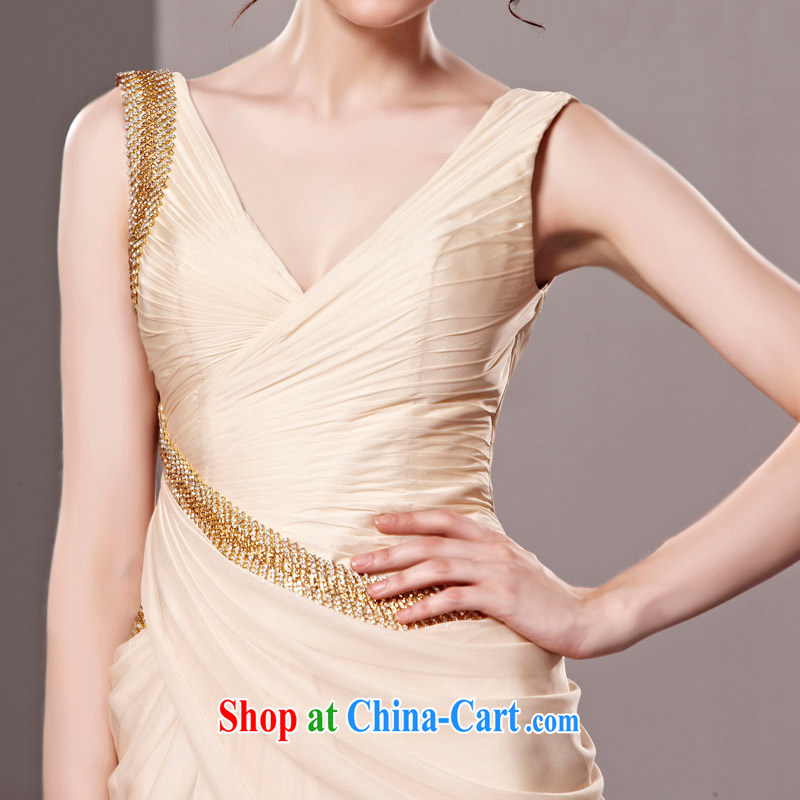 Creative Fox Evening Dress stylish and sexy Deep V dress bridal Evening Dress bows. Elegant and noble conduct annual dress dress uniforms 81,215 picture color L, creative Fox (coniefox), online shopping