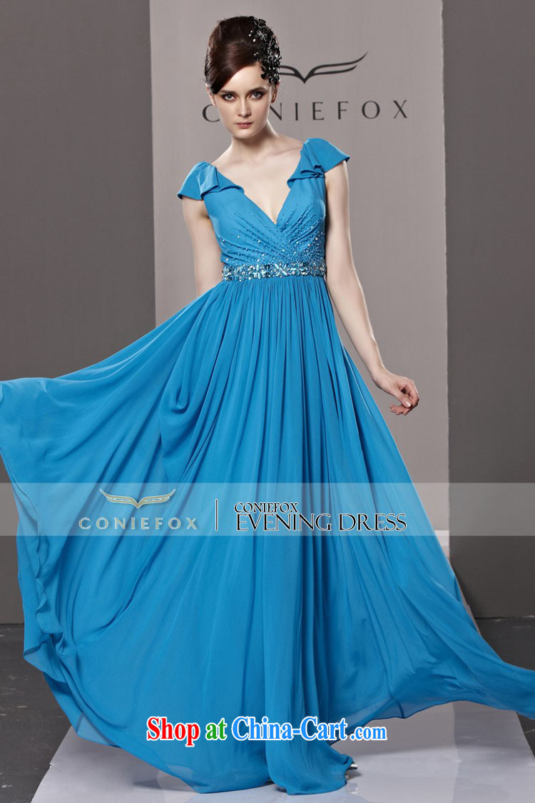 Creative Fox dress blue chair banquet with deep V sexy wedding dress upscale bridal toast dress Red Carpet show dress long skirt 81,219 picture color XL pictures, price, brand platters! Elections are good character, the national distribution, so why buy now enjoy more preferential! Health