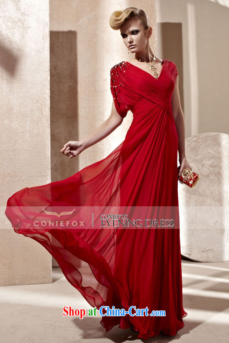 Creative Fox dress red bridal wedding dress sexy package shoulder deep V evening dress toast stage long dress Red Carpet dress 81,253 picture color XL pictures, price, brand platters! Elections are good character, the national distribution, so why buy now enjoy more preferential! Health