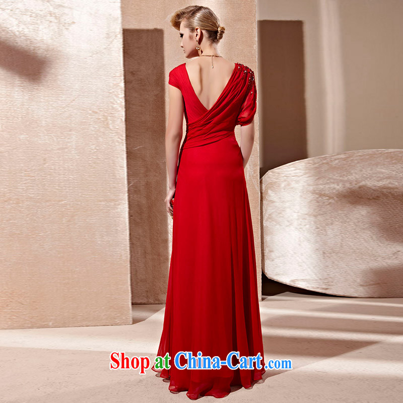 Creative Fox Evening Dress red bridal wedding dress sexy package shoulder deep V evening dress toast stage long dress Red Carpet dress 81,253 picture color XL, creative Fox (coniefox), shopping on the Internet