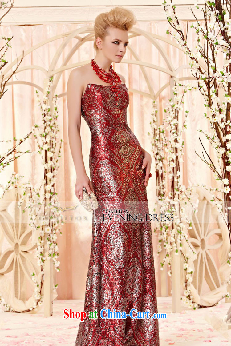 Creative Fox stylish curved collar wiped his chest banquet dress wedding toast serving high quality red carpet walk-soo evening dress the annual dress skirt 30,303 picture color XXL pictures, price, brand platters! Elections are good character, the national distribution, so why buy now enjoy more preferential! Health