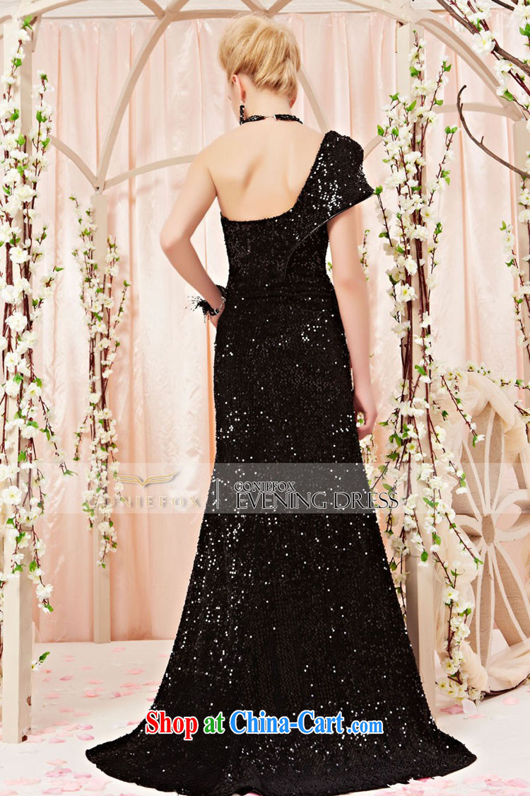Creative Fox Evening Dress elegant single shoulder the black banquet dress, dress dress evening dress bows went up Sau annual dress presided over 30,315 picture color XL pictures, price, brand platters! Elections are good character, the national distribution, so why buy now enjoy more preferential! Health
