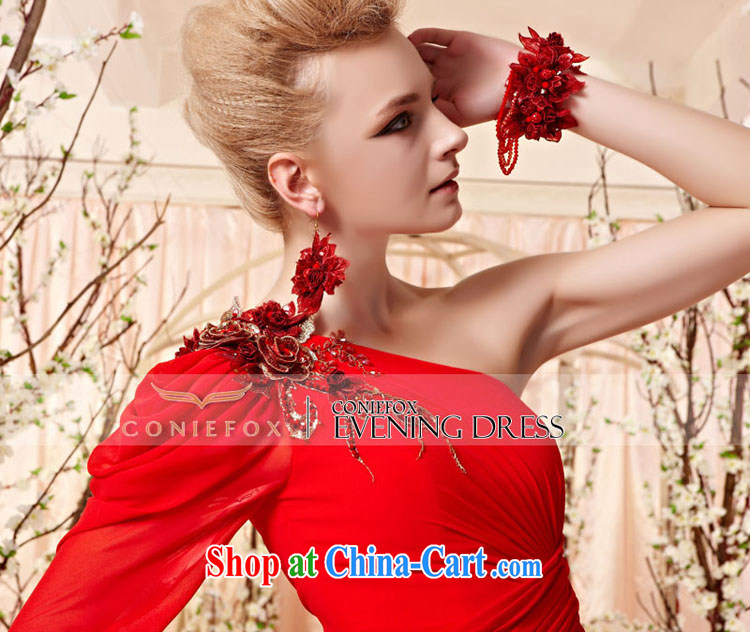 Creative Fox Evening Dress early autumn new elegant single shoulder long sleeved evening dress red bridal beauty evening dress dress dress wedding toast serving 30,359 picture color XXL pictures, price, brand platters! Elections are good character, the national distribution, so why buy now enjoy more preferential! Health