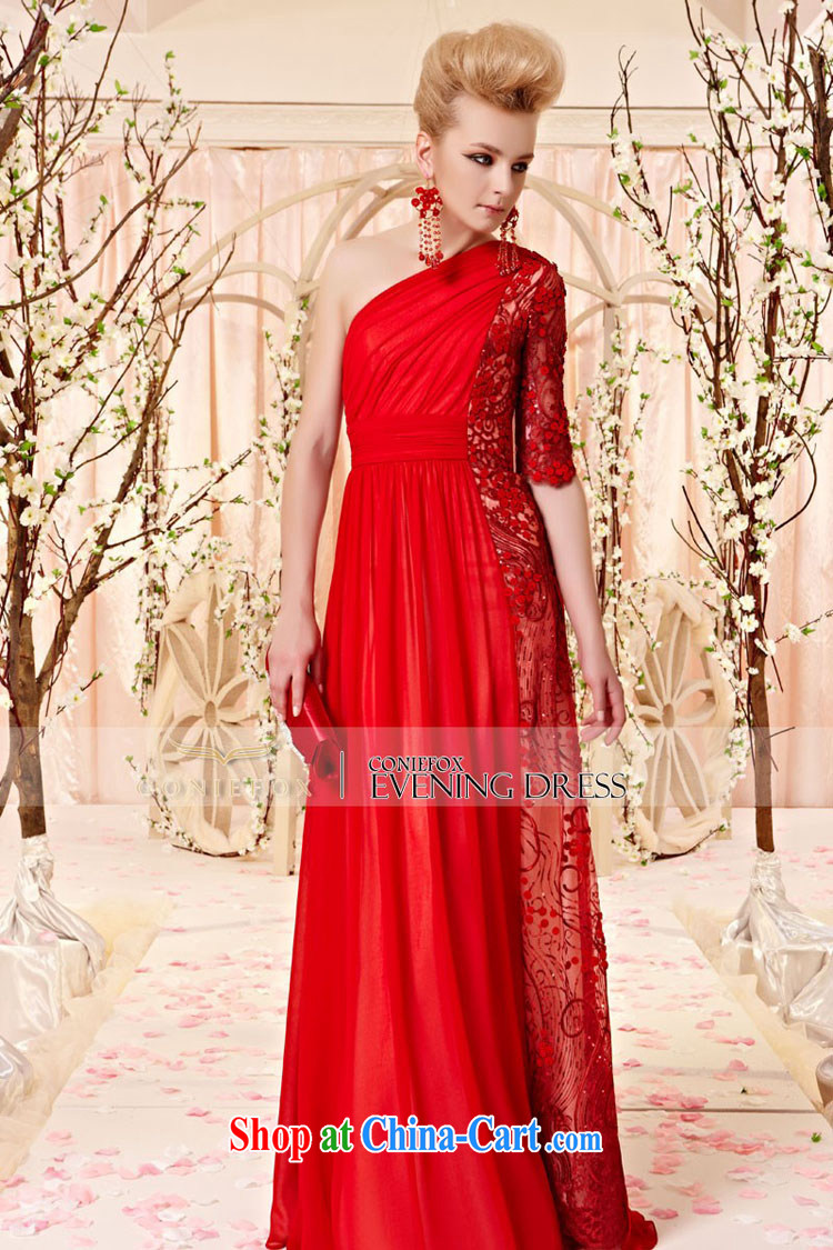 Creative Fox dress retro lace the shoulder cuff in evening dress toast serving upscale dress skirt and stylish atmosphere red diagonal shoulder bridal wedding dress 30,363 picture color XXL pictures, price, brand platters! Elections are good character, the national distribution, so why buy now enjoy more preferential! Health