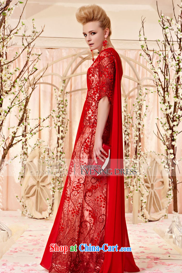 Creative Fox dress retro lace the shoulder cuff in evening dress toast serving upscale dress skirt and stylish atmosphere red diagonal shoulder bridal wedding dress 30,363 picture color XXL pictures, price, brand platters! Elections are good character, the national distribution, so why buy now enjoy more preferential! Health