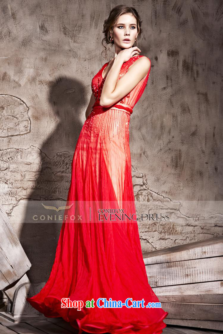 Creative Fox Evening Dress red sexy deep V bridal wedding dress classy evening dress toast service banquet long beauty wedding dresses 81,203 red XL pictures, price, brand platters! Elections are good character, the national distribution, so why buy now enjoy more preferential! Health