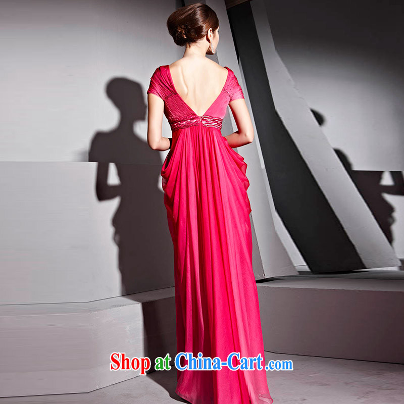 Creative Fox Evening Dress red deep V sexy banquet dress evening dress toast Service Bridal wedding dress double-shoulder-length, the dress skirt 81,208 picture color XL, creative Fox (coniefox), and, on-line shopping