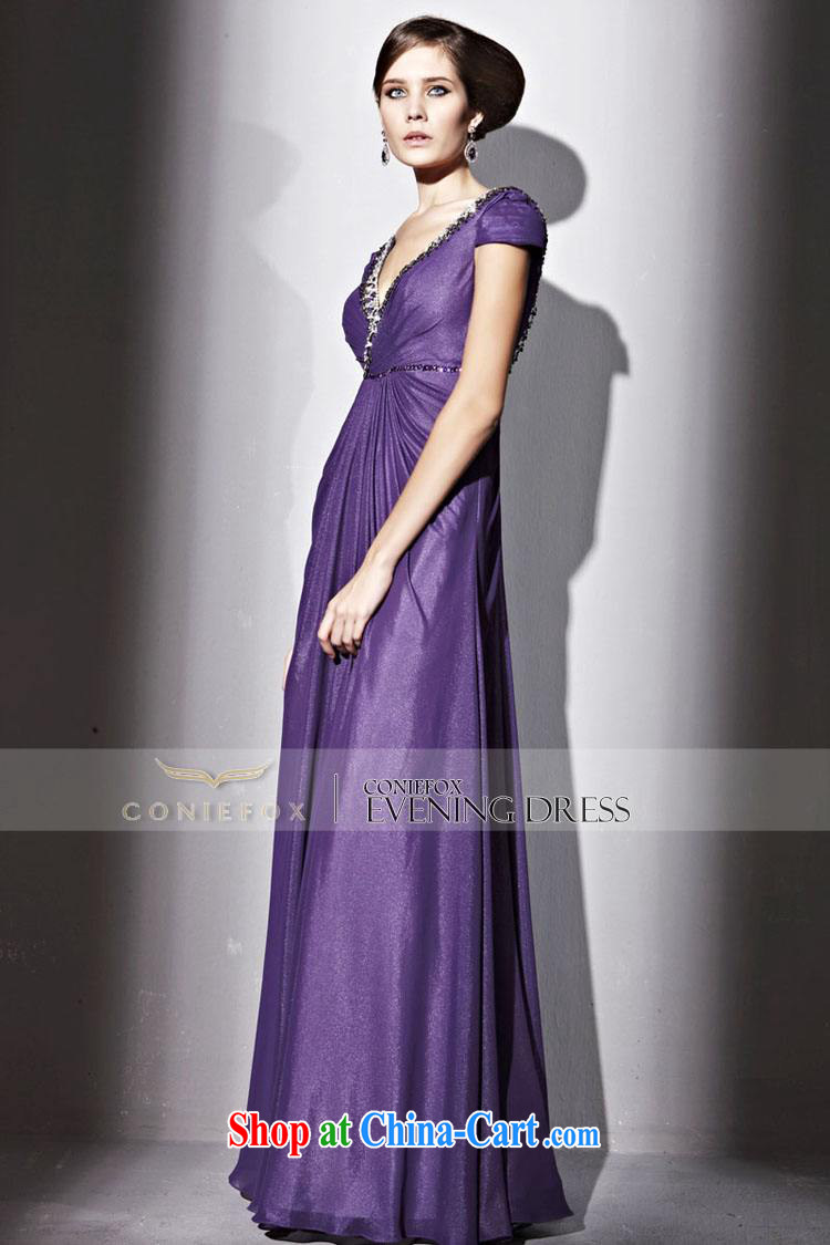 Creative Fox Evening Dress purple sexy deep V dress package shoulder graphics thin evening dress uniform toast hosted annual banquet dress long dress purple 81,230 XL pictures, price, brand platters! Elections are good character, the national distribution, so why buy now enjoy more preferential! Health