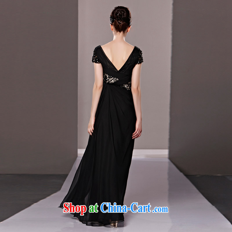 Creative Fox Tuxedo Black sexy banquet dress exclusive evening dress toast clothing silk long gown dress annual meeting presided over 81,285 dresses black M, creative Fox (coniefox), online shopping
