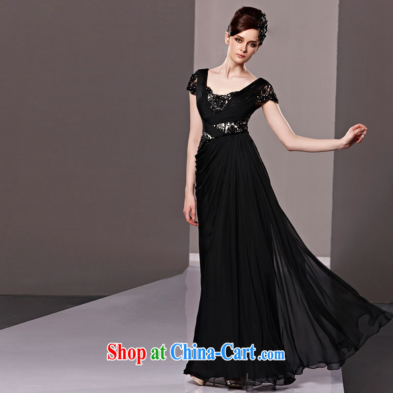 Creative Fox Tuxedo Black sexy banquet dress exclusive evening dress toast clothing silk long gown dress annual meeting presided over 81,285 dresses black M, creative Fox (coniefox), online shopping