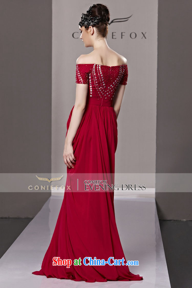 Creative Fox dress sense of the word shoulder red bridal wedding dress elegant parquet drill long dress uniform toast fall and winter dress skirt 81,288 picture color XXL pictures, price, brand platters! Elections are good character, the national distribution, so why buy now enjoy more preferential! Health
