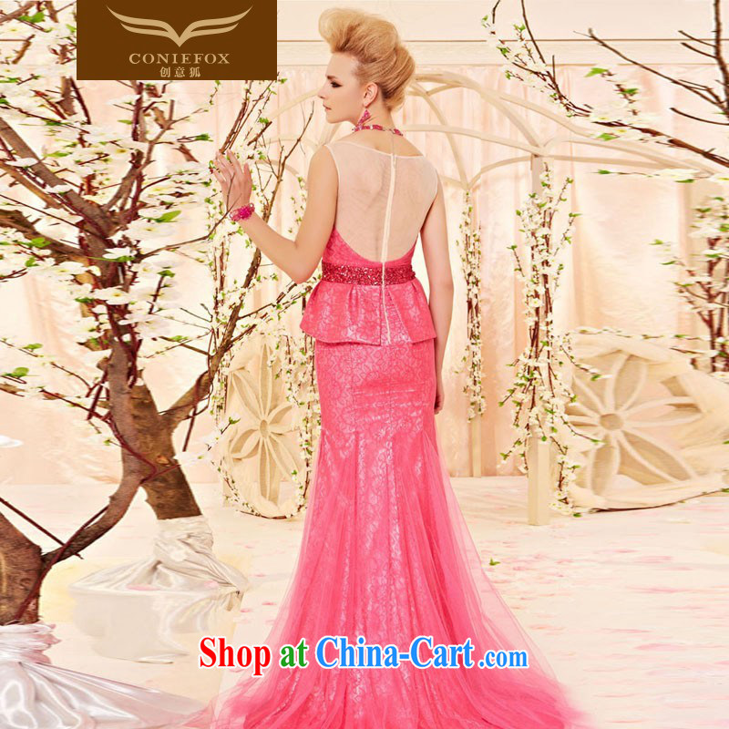 Creative Fox dress stylish european flouncing long evening dress water red bridal wedding dresses dresses the stage service 30,500 picture color XXL, creative Fox (coniefox), online shopping