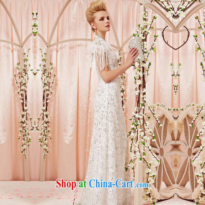 Creative Fox dress luxurious and elegant white wedding dresses dream roses stamp duty on the evening dress bridal wedding dress long skirt 30,505 picture color XXL, creative Fox (coniefox), online shopping
