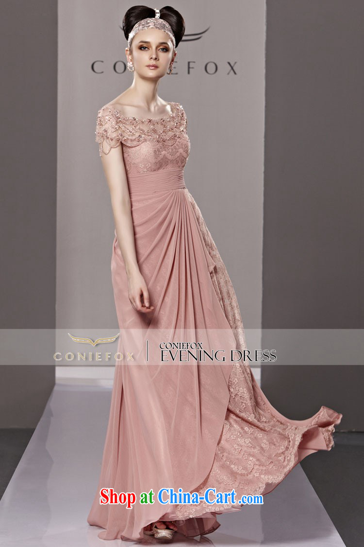 Creative Fox dress sense of the word shoulder pink bridal wedding dress beauty evening dress uniform bows elegant long lace dress presided over 81,315 dress picture color XL pictures, price, brand platters! Elections are good character, the national distribution, so why buy now enjoy more preferential! Health