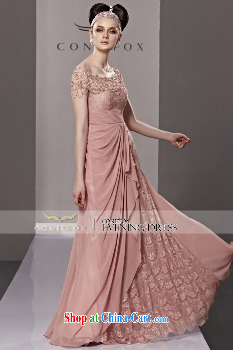 Creative Fox dress sense of the word shoulder pink bridal wedding dress beauty evening dress uniform bows elegant long lace dress presided over 81,315 dress picture color XL pictures, price, brand platters! Elections are good character, the national distribution, so why buy now enjoy more preferential! Health