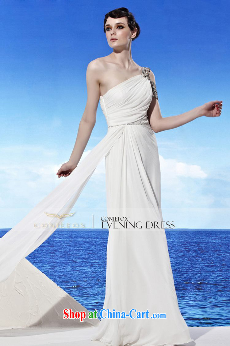 Creative Fox Evening Dress new long single shoulder evening dress white wedding dresses dress Princess evening dress evening dress the dresses show 56,885 white XXL pictures, price, brand platters! Elections are good character, the national distribution, so why buy now enjoy more preferential! Health