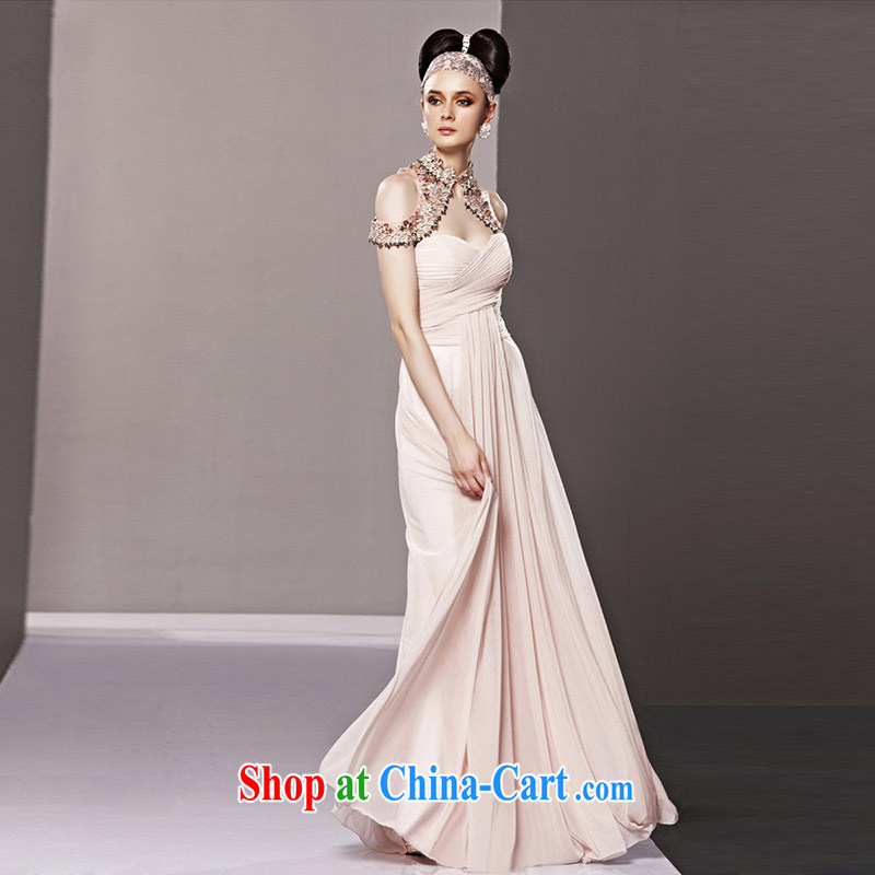 Creative Fox Evening Dress pink classic and elegant European-style evening dress long skirt the annual dress exhibition dress banquet is also 81,005 dresses picture color XXL, creative Fox (coniefox), online shopping