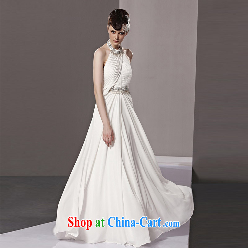 Creative Fox Evening Dress white noble mount also exposed the banquet dress married long, annual dress appearances dress evening dress dress white 81,168 XXL, creative Fox (coniefox), online shopping