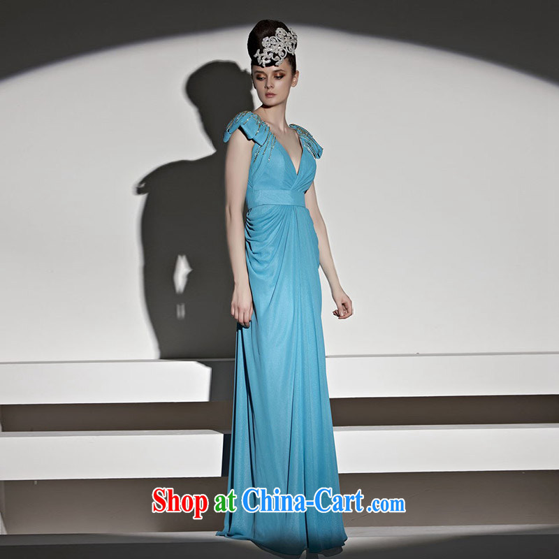 Creative Fox dress autumn and winter, the sense of deep V dress banquet toast service quality and elegant wedding dresses long dresses in Europe and 81,205 color pictures XXL, creative Fox (coniefox), online shopping