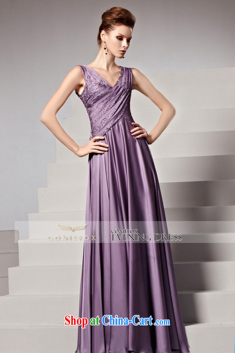 Creative Fox dress autumn and winter New Long sexy purple shoulders V collar dress the annual dress skirt banquet evening dress uniform toast 81,358 picture color XXL pictures, price, brand platters! Elections are good character, the national distribution, so why buy now enjoy more preferential! Health