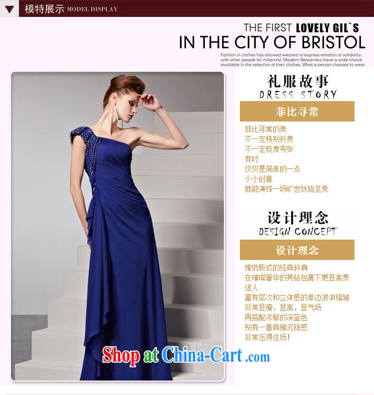 Creative Fox Evening Dress new blue evening dress stylish single shoulder dress fall bridesmaid dress banquet toast. Moderator dress 81,392 picture color XXL pictures, price, brand platters! Elections are good character, the national distribution, so why buy now enjoy more preferential! Health