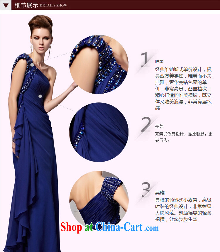 Creative Fox Evening Dress new blue evening dress stylish single shoulder dress fall bridesmaid dress banquet toast. Moderator dress 81,392 picture color XXL pictures, price, brand platters! Elections are good character, the national distribution, so why buy now enjoy more preferential! Health