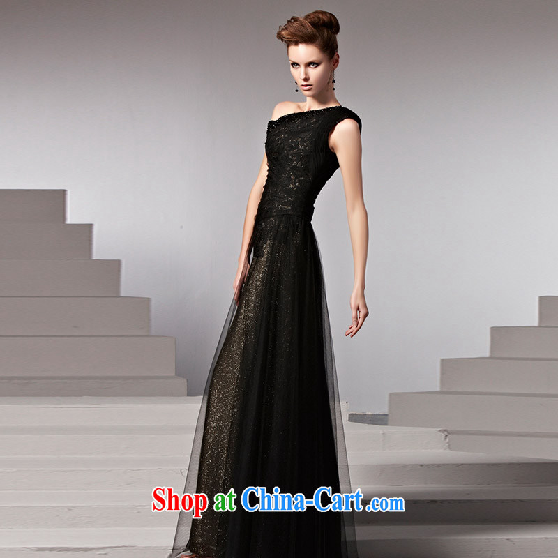Creative Fox Tuxedo Black sexy banquet the shoulder Evening Dress Evening Dress long serving toast fall beauty to dress the annual 81,393 dresses picture color XXL, creative Fox (coniefox), shopping on the Internet