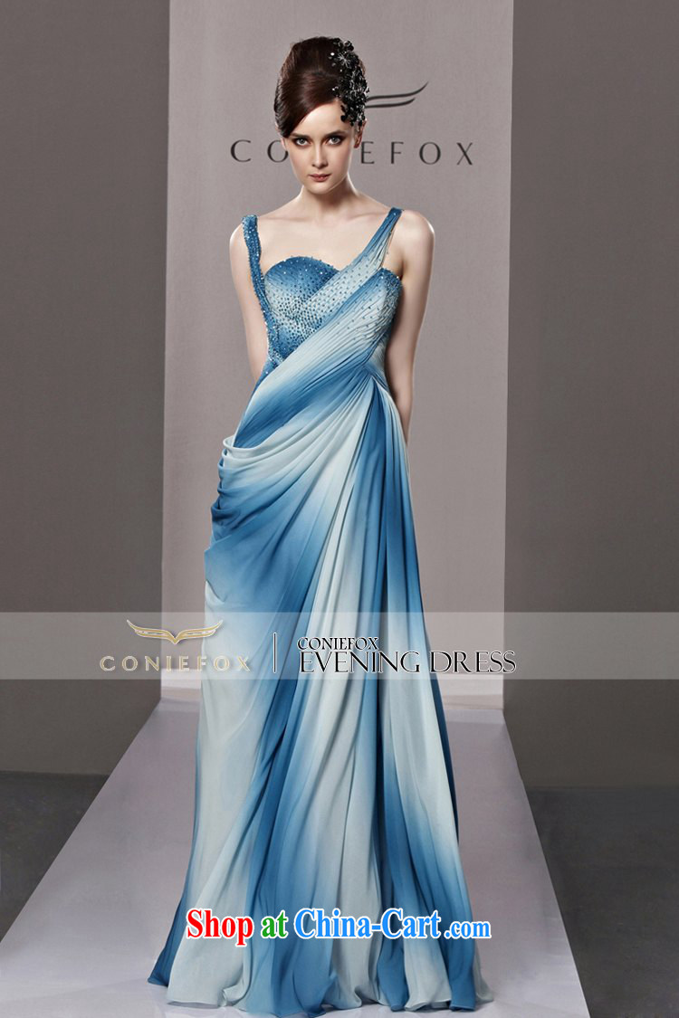 Creative Fox Evening Dress blue gradient straps sexy evening dress dress evening dress toast serving high quality parquet drill conducted dress uniforms 81,295 pictures color XXL pictures, price, brand platters! Elections are good character, the national distribution, so why buy now enjoy more preferential! Health