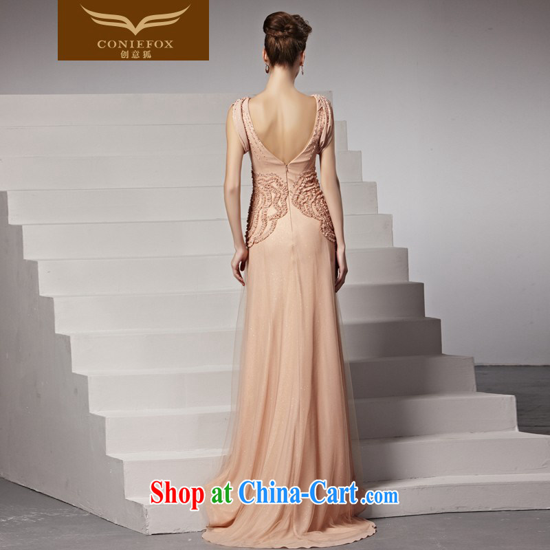 Creative Fox dress sense of deep V bridal dresses sweet pink bows clothing dresses elegance, long-tail wedding dress 81,510 picture color XL, creative Fox (coniefox), online shopping