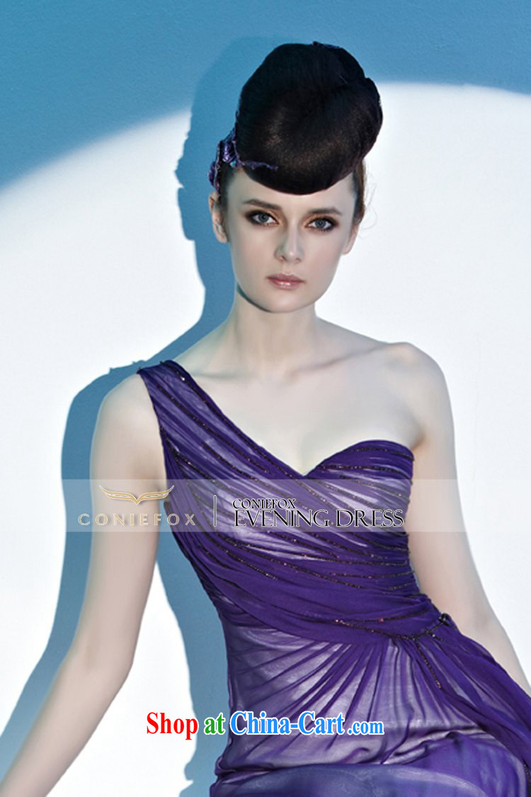Creative Fox dress sense of the shoulder purple banquet dress bridal toast serving evening dress long performances, serving the beauty dress long skirt 81,306 picture color XXL pictures, price, brand platters! Elections are good character, the national distribution, so why buy now enjoy more preferential! Health