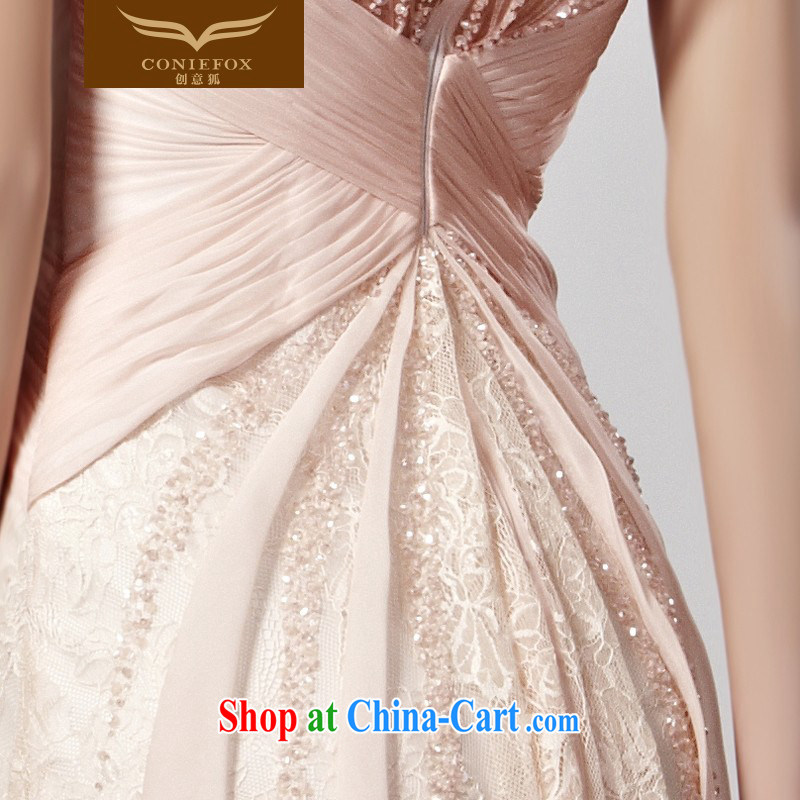 Creative Fox Evening Dress new wedding dress Mary Magdalene beauty chest dress uniform toasting bride bridesmaid dress banquet presided over 81,518 dresses picture color XL, creative Fox (coniefox), online shopping