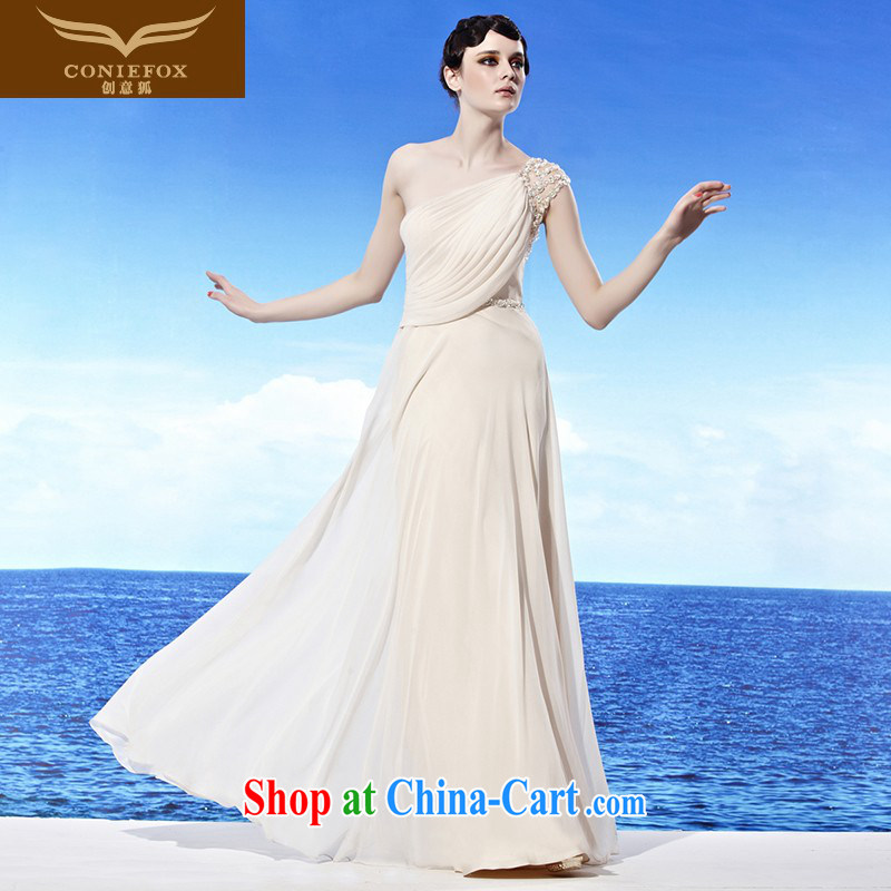 Creative Fox Evening Dress long winter bows dress bridesmaid evening dress elegant single shoulder wiped chest dress simple and classy style in Europe and 56,958 color pictures XXL