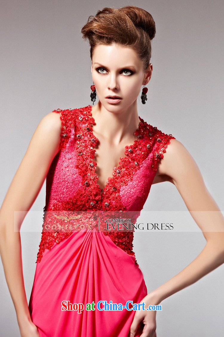 Creative Fox Evening Dress new fall dress red toast serving sweet deep V evening dress bridal wedding dress Red Carpet dress 81,538 picture color L pictures, price, brand platters! Elections are good character, the national distribution, so why buy now enjoy more preferential! Health