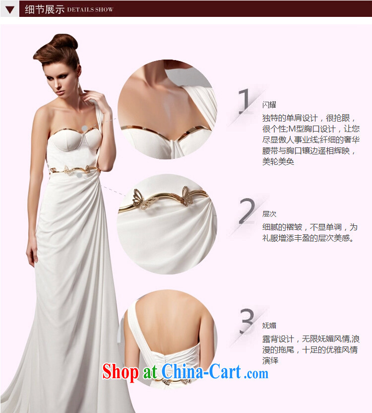 Creative Fox dress single shoulder bridal wedding dress elegant long-tail Tuxedo white erase chest dress banquet evening dress presided over 81,553 picture color XXL pictures, price, brand platters! Elections are good character, the national distribution, so why buy now enjoy more preferential! Health
