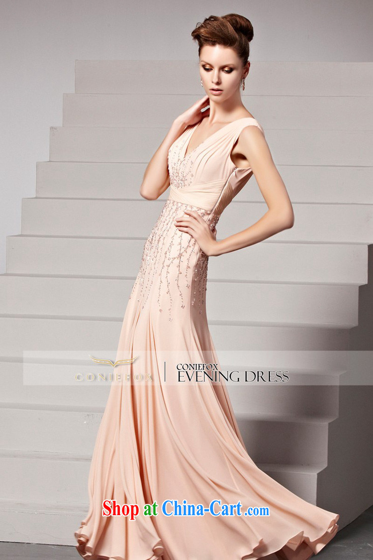Creative Fox Evening Dress new fall evening dress pink bride toast wedding dress sweet deep V banquet dress evening dress dress dress 81,556 picture color XXL pictures, price, brand platters! Elections are good character, the national distribution, so why buy now enjoy more preferential! Health