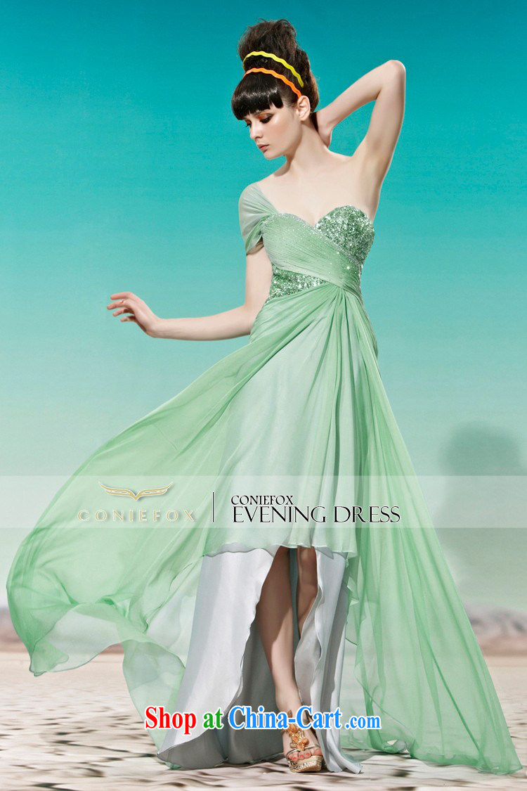 Creative Fox Evening Dress New Green show dress dress sense of the shoulder back exposed good evening banquet dress dresses 56,960 green XXL pictures, price, brand platters! Elections are good character, the national distribution, so why buy now enjoy more preferential! Health