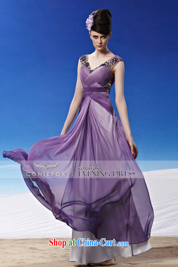 Creative Fox dress sexy V collar purple wedding dresses long skirt with banquet Evening Dress wedding bridal toast service annual meeting presided over 81,325 dresses picture color XXL pictures, price, brand platters! Elections are good character, the national distribution, so why buy now enjoy more preferential! Health