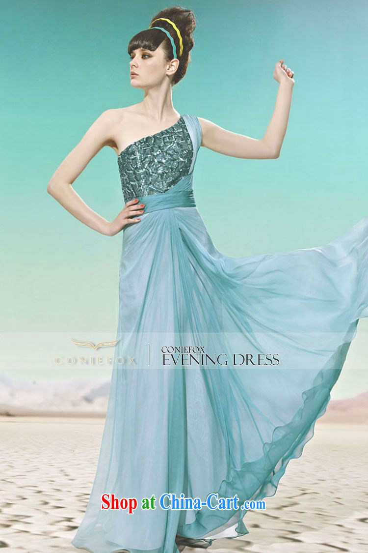 Creative Fox Evening Dress elegant softness banquet dress Evening Dress dress graphics thin aura long single shoulder fall dress dresses show 56,965 blue XXL pictures, price, brand platters! Elections are good character, the national distribution, so why buy now enjoy more preferential! Health